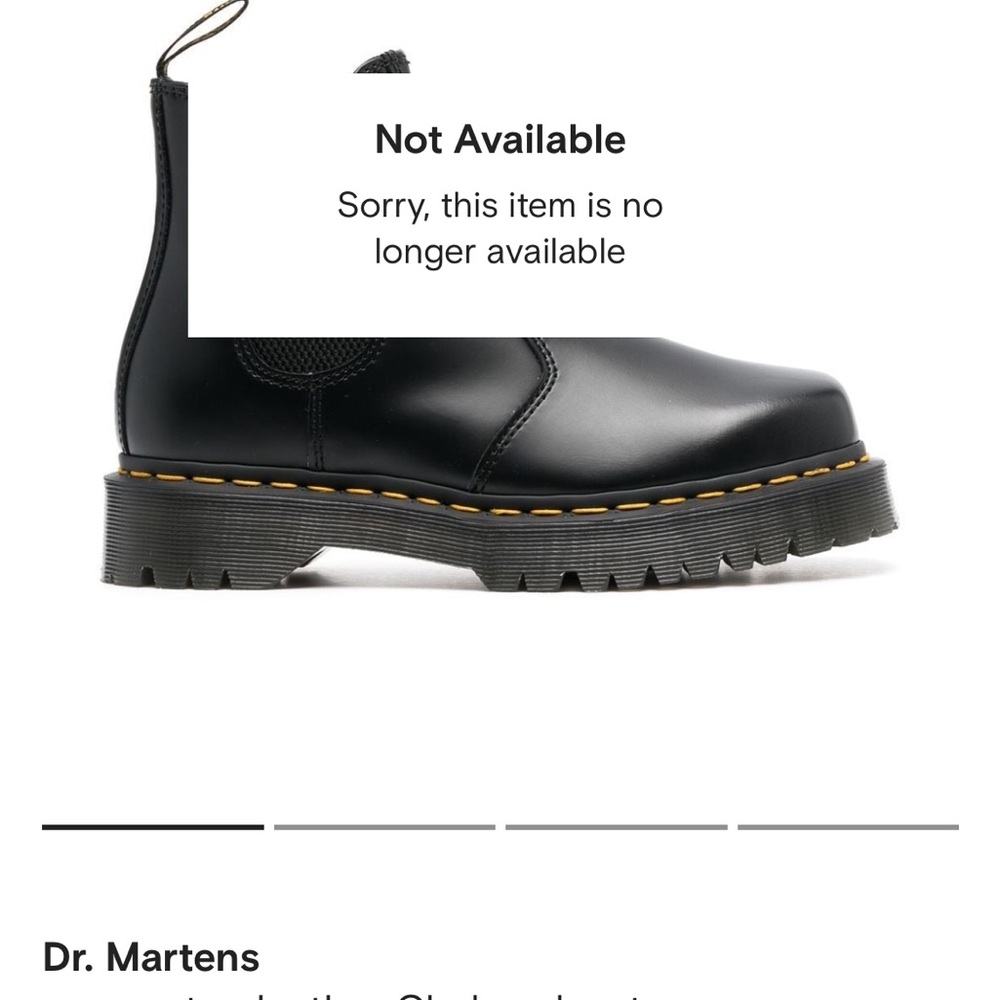 Dr. Martens square toe leather Chelsea boots. US W6
